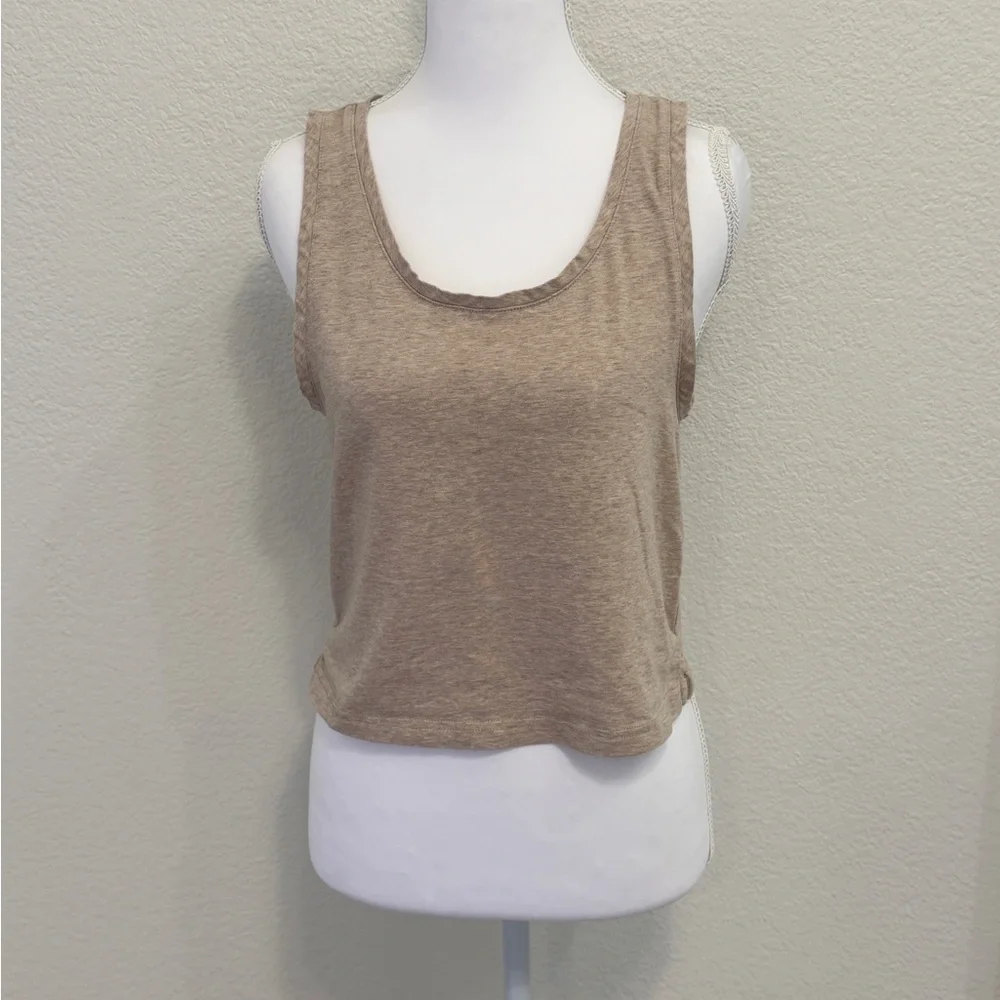 Pact Brown Scoop Neck Organic Cotton Tank Top - Picture 2 of 5
